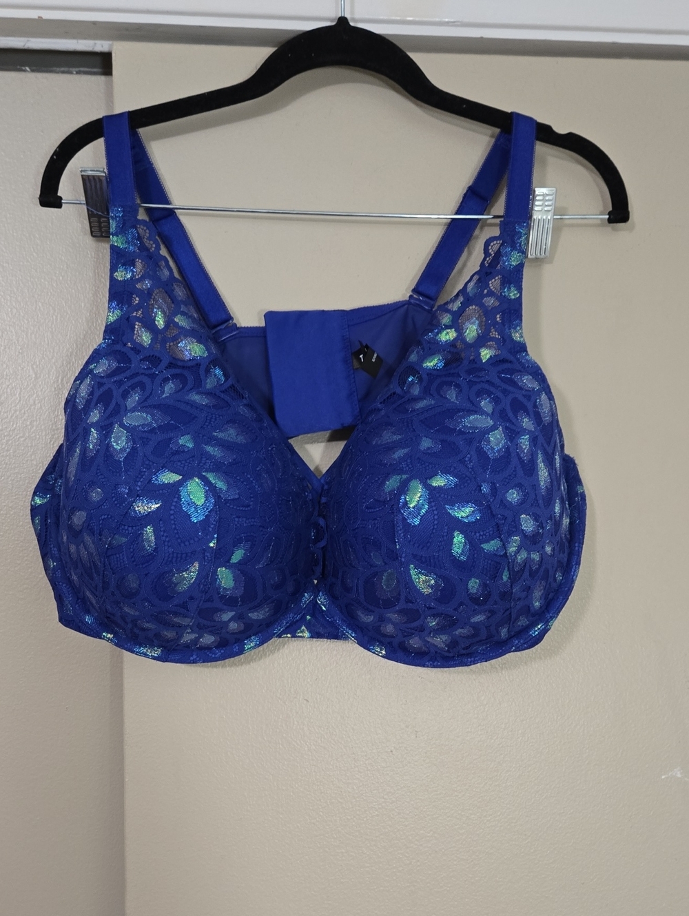 torrid Royal Blue Lace Push Up Plunge Underwire Bra Size 46 DD